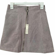 Load image into Gallery viewer, Capulet Skirt Womens S Genuine Suede Leather Mini Lilac Front Zip O Ring NWT