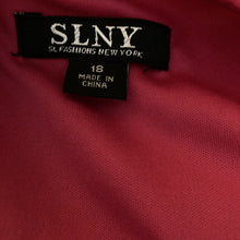 Load image into Gallery viewer, SLNY Dress Womens 18 Pink Chiffon Overlay Sleeveless Shift Cocktail Party Plus
