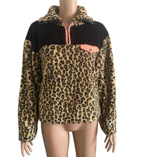 Load image into Gallery viewer, BP. Fleece Pullover Womens Size XXS Leopard Print 1/4 Zip