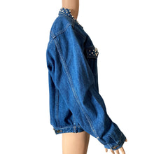 Load image into Gallery viewer, Vintage Andrew’s Blues Denim Jacket Womens M Pearl Embellished Western Jean Trucker