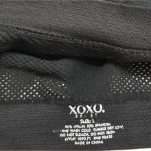 Load image into Gallery viewer, XOXO Sport Bra Womens Large Black Stretch Pullover Mesh Back Round Neck Active