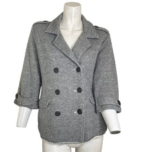 Load image into Gallery viewer, Cabi Jacket Womens Medium Shrunken Knit Peacoat Marbled Gray