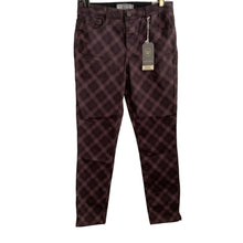 Load image into Gallery viewer, Wit &amp; Wisdom Pants Womens Size 4 Plaid High Rise Ankle Skimmer Cabernet Purple