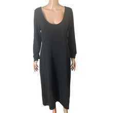 Load image into Gallery viewer, Leith Nordstrom Maxi Dress Womens XL Black Long Sleeve Scoop Neck New