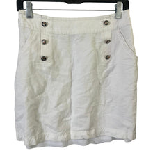 Load image into Gallery viewer, EIFINI Skirt Womens M Ivory Linen Viscose Blend Gold Button