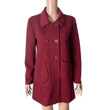 Load image into Gallery viewer, Jon &amp; Anna Sweater Coat Womens Medium Maroon Red Long Cardigan Jacket