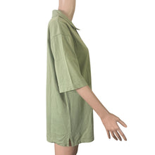 Load image into Gallery viewer, Sung Alfred Sung Mens M Green Polo Shirt Cotton Nylon Short Sleeve Casual