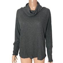 Load image into Gallery viewer, Bobeau Sweater Womens Medium Turtleneck Pullover Textured Charcoal Black