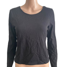 Load image into Gallery viewer, Derek Heart Top Womens Large Black Stretch Criss Cross Back