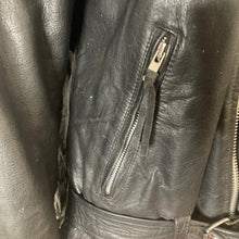 Load image into Gallery viewer, Vintage Y2K Wilsons Leather Motorcycle Biker Jacket XL Embossed Eagle Black