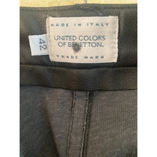 Load image into Gallery viewer, United Colors Of Benetton PVC Skirt Womens 42 Black Button Front Made In Italy