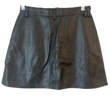 Load image into Gallery viewer, United Colors Of Benetton PVC Skirt Womens 42 Black Button Front Made In Italy