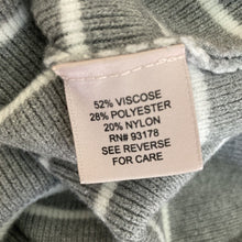 Load image into Gallery viewer, Philosophy Sweater Womens Medium Pullover Gray White Horizontal Striped