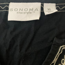 Load image into Gallery viewer, Sonoma Shirt Womens XL Black White Embroidered Pullover Lightweight &#39;&#39;