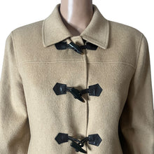 Load image into Gallery viewer, Talbots Camel Toggle Jacket Coat Tan Beige Women’s 10 Made in Italy