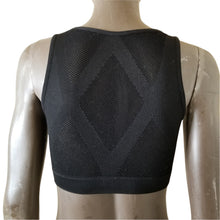 Load image into Gallery viewer, XOXO Sport Bra Womens Large Black Stretch Pullover Mesh Back Round Neck Active