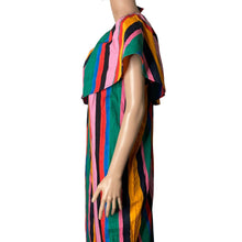 Load image into Gallery viewer, Who What Wear Maxi Dress Womens XXL Striped Multi Colored One Shoulder New