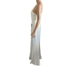 Load image into Gallery viewer, Chi Chi London Dress Womens Size 6 One Shoulder White Satin Chiffon Front Slit