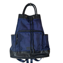 Load image into Gallery viewer, Versace Parfums Mens back Pack Blue Nylon Leather New COA