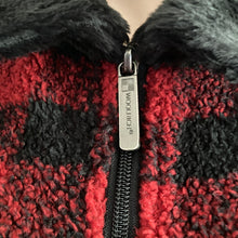Load image into Gallery viewer, Woolrich Vest Womens Medium Tartan Black Red Plaid Faux Fur Collar