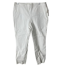 Load image into Gallery viewer, 1901 Pants Womens Size 14 White Pull On Slim Straight Leg Side Slit Stretch