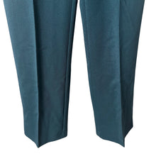 Load image into Gallery viewer, Ann Taylor High Rise Belted Trouser Pants Womens 0 Teal Blue Wide Leg Work Career