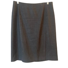 Load image into Gallery viewer, J Crew Super 100s Wool Pencil Skirt Womens 8 Charcoal Black Career Office Lined