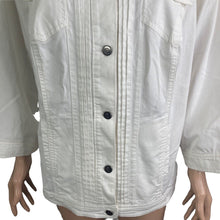 Load image into Gallery viewer, Dressbarn Jacket Women&#39;s Size 14 White Lightweight Casual Button Front