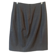Load image into Gallery viewer, J Crew Super 100s Wool Pencil Skirt Womens 8 Charcoal Black Career Office Lined