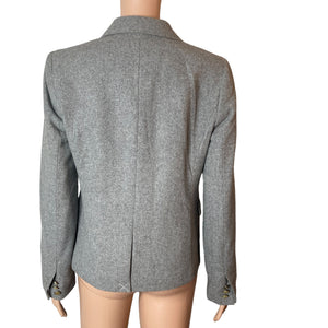 J Crew Mercantile Blazer Womens 8 Wool Gray 2 Button New