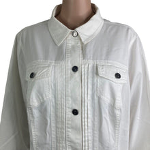 Load image into Gallery viewer, Dressbarn Jacket Women&#39;s Size 14 White Lightweight Casual Button Front