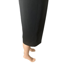 Load image into Gallery viewer, Carmen Marc Valvo Infusion Womens 4 Black Sheath Dress Flutter Sleeve Career