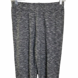 Abound Pants Marled Knit Jogger Womens Large Black White