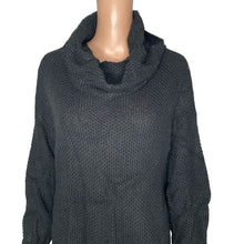 Load image into Gallery viewer, Sanctuary Sweater Womens 2X Black Cowl Honeycomb Knit Long Sleeve Pullover