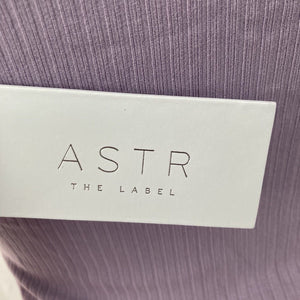 Astr The Label Bodysuit Ribbed Thong Purple Medium Stretch New Cutout
