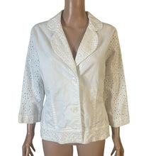 Load image into Gallery viewer, Chicos Jacket Womens XL Chicos 3 EyeLet White