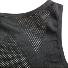 Load image into Gallery viewer, XOXO Sport Bra Womens Large Black Stretch Pullover Mesh Back Round Neck Active