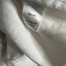 Load image into Gallery viewer, Garnet Hill White Linen Blazer Womens XS Lightweight Roll-Sleeve Single-Breasted