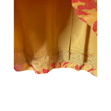 Load image into Gallery viewer, Edme Esyllte Anthropologie Skirt Womens 0 Linen Floral Yellow Pink A Line