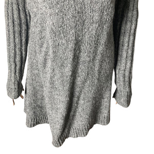 Ruby Moon Draped Sweater Womens XL Wool Blend Chunky Knit Gray Open Front