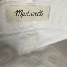 Load image into Gallery viewer, Madewell Cropped Jeans Womens 24 Raw Hem Button fly White Midrise Skinny