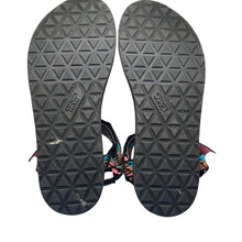 Load image into Gallery viewer, Teva Universal Sandals Womens 10 Black Multicolor Geometric Strappy 1003987
