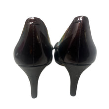Load image into Gallery viewer, Alex Marie Dark Brown Patent Peep Toe Heels Pumps Beaded Embellished Size 7M