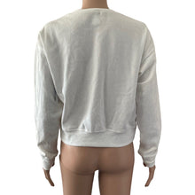 Load image into Gallery viewer, Abound Crop Sweatshirt White Womens Size Small Soft Fleece Inner Stretch New