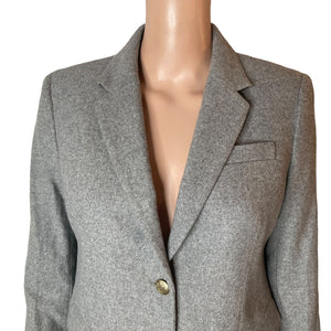 J Crew Mercantile Blazer Womens 8 Wool Gray 2 Button New