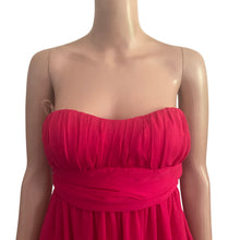 Load image into Gallery viewer, Y2K Twenty One Mini Dress Womens Small Pink Strapless Chiffon Empire Waist Party