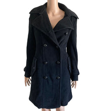 Load image into Gallery viewer, Cole Haan Coat Womens 8 Wool Cashmere Blend Black Trench