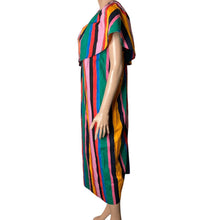 Load image into Gallery viewer, Who What Wear Maxi Dress Womens XXL Striped Multi Colored One Shoulder New
