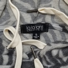 Load image into Gallery viewer, La La Land Creative Co Womens S Zebra Print Cropped Hoodie New Nordstrom