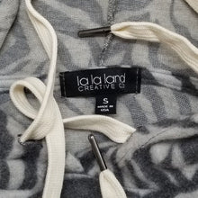 Load image into Gallery viewer, La La Land Creative Co Womens S Zebra Print Cropped Hoodie New Nordstrom